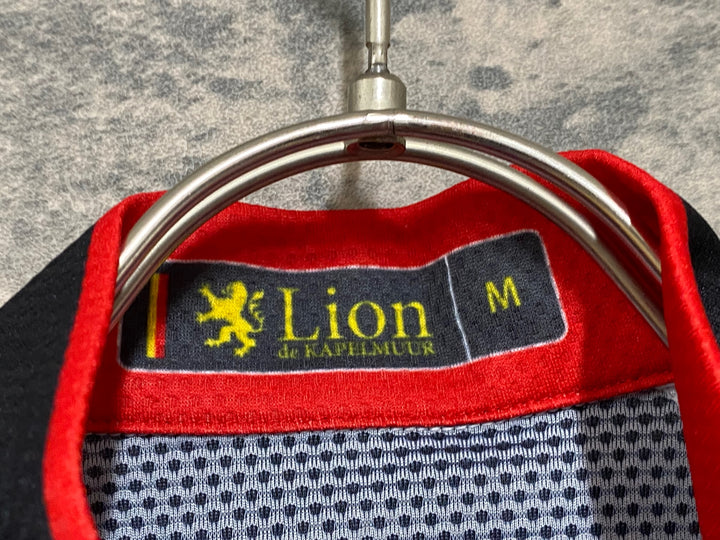 KF230 リオンドカペルミュール Lion de KAPELMUUR 半袖 サイクルジャージ 黒 赤 M