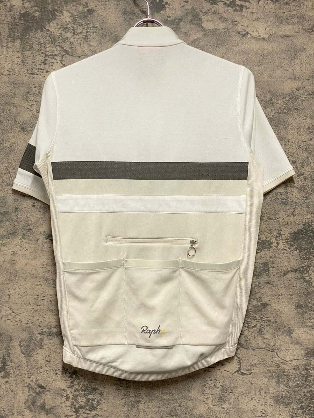 KJ278 ラファ Rapha BREVET LIGHTWEIGHT JERSEY 半袖 サイクルジャージ 白 M