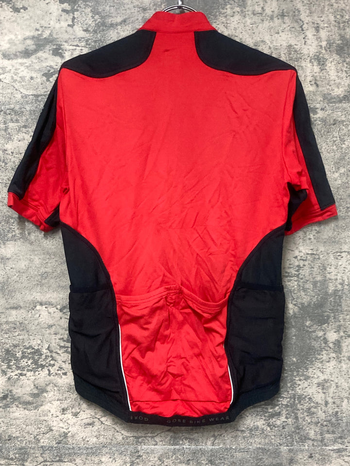 JQ559 ゴアバイクウェア GORE BIKE WEAR 半袖サイクルジャケット 黒赤 M