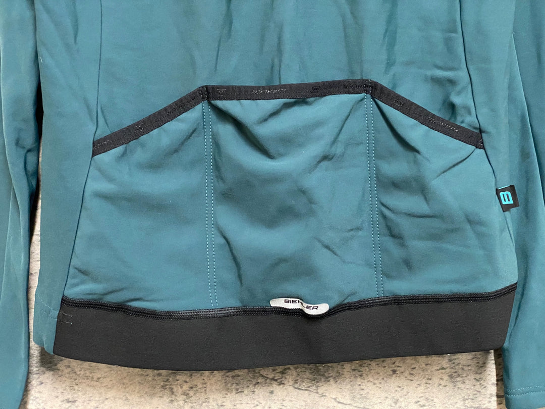 JO055 BIEHLER 長袖 サイクルジャージ 緑 M 裏起毛