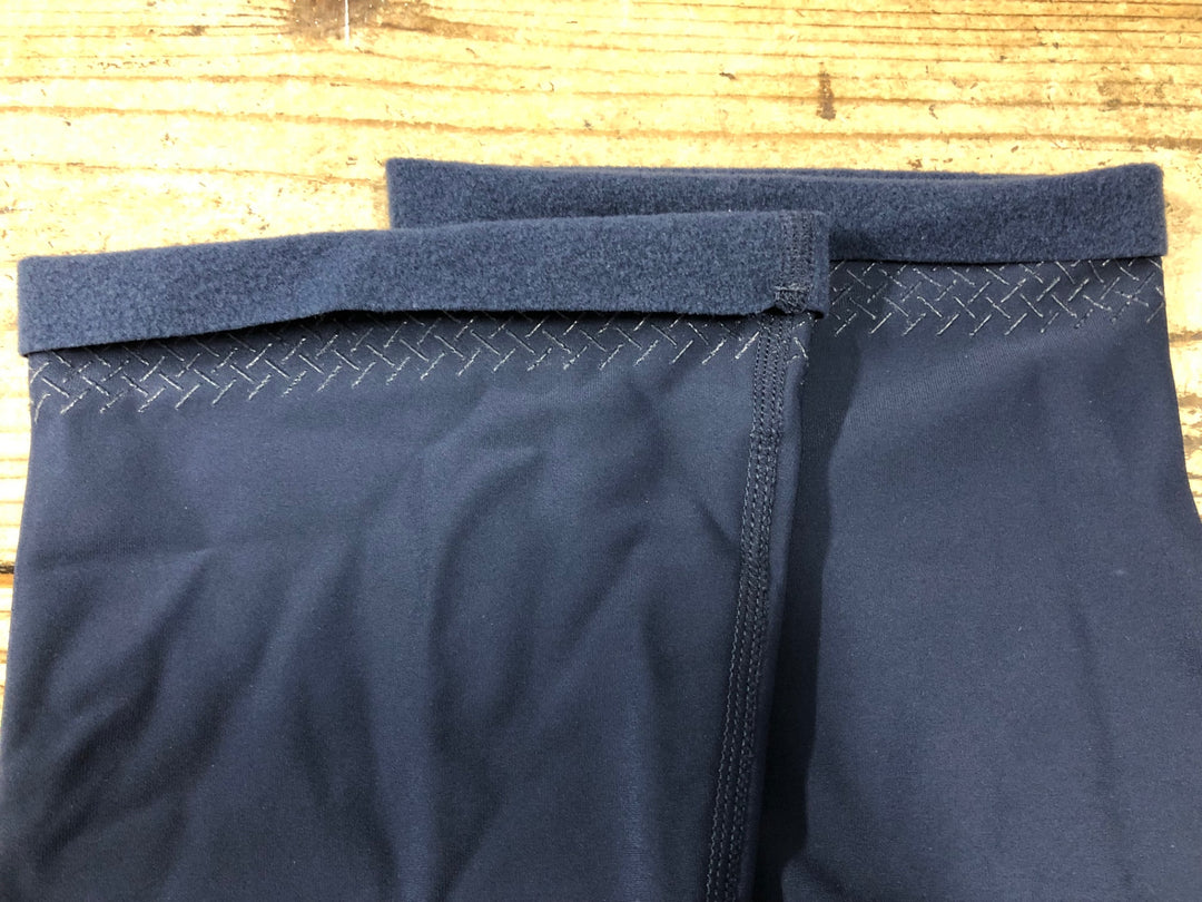 KM748 パスノーマルスタジオ PAS NORMAL STUDIOS LOGO KNEE WARMERS ニーウォーマー 紺 M 裏起毛