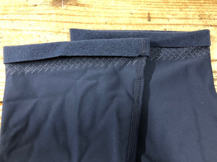 KM748 パスノーマルスタジオ PAS NORMAL STUDIOS LOGO KNEE WARMERS ニーウォーマー 紺 M 裏起毛