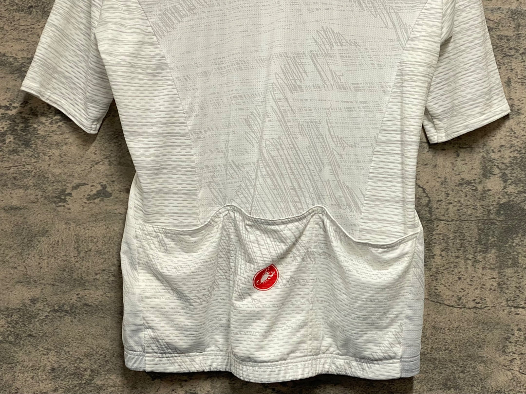 JU580 カステリ CASTELLI 半袖 サイクルジャージ 白 M