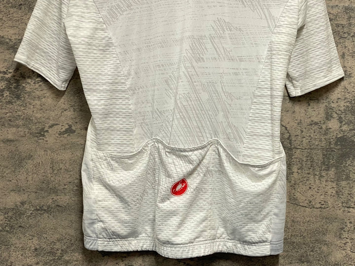 JU580 カステリ CASTELLI 半袖 サイクルジャージ 白 M