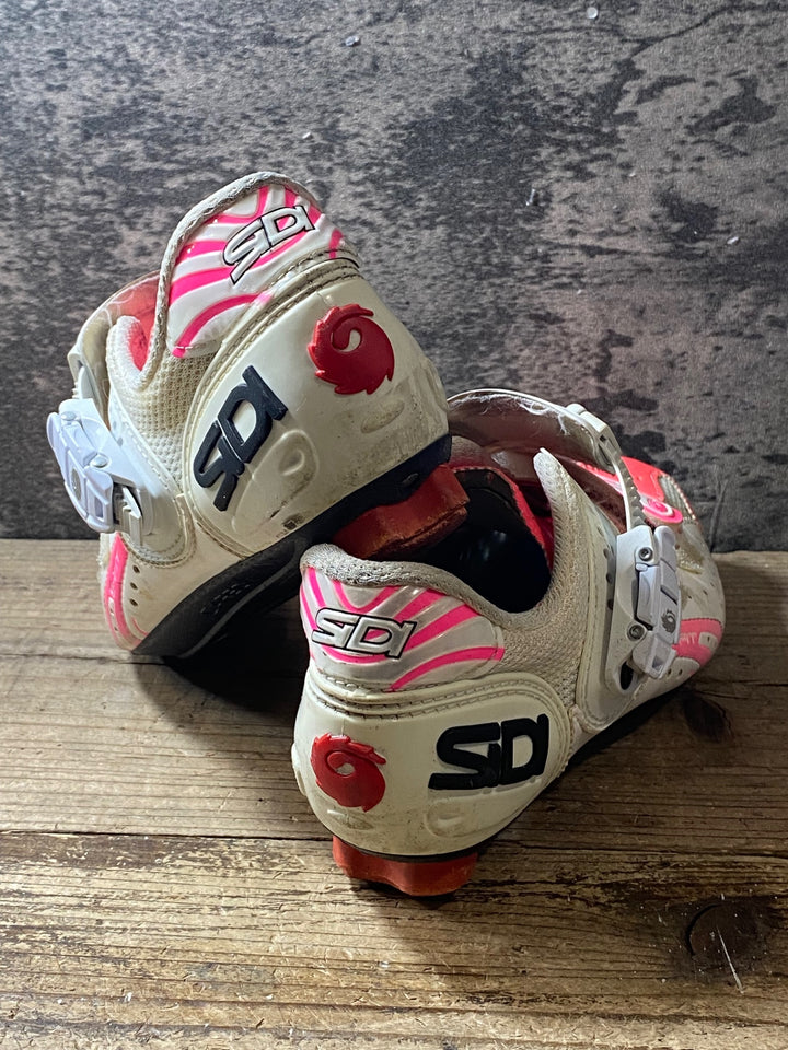 JV512 シディ SIDI GENIUS 5-FIT ビンディングシューズ 白ピンク EU38 W