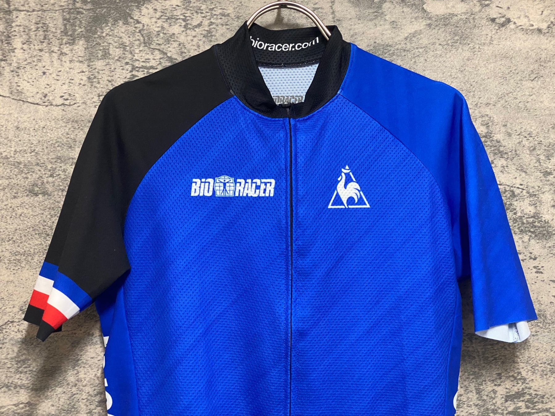 JP137 ビオレーサー BIORACER 半袖 サイクルジャージ 青 3/M le coq