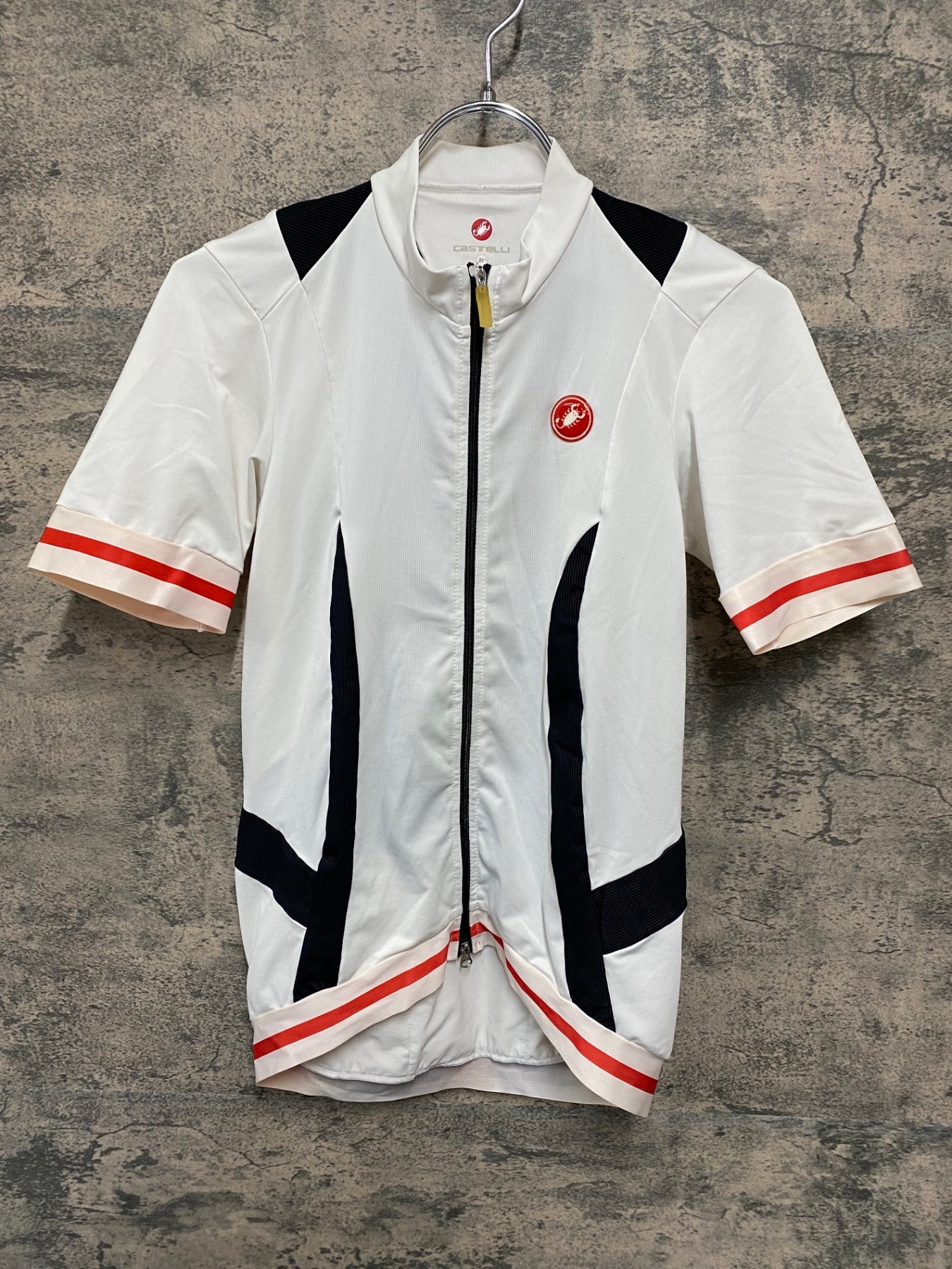 JS658 カステリ CASTELLI 半袖 サイクルジャージ 白 黒 赤 M – BICI