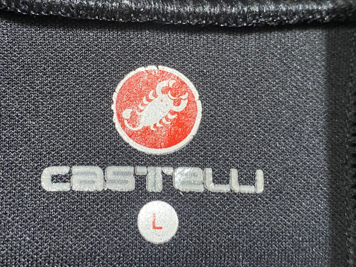 KB426 カステリ CASTELLI 長袖 サイクルジャージ 黒 L 裏起毛