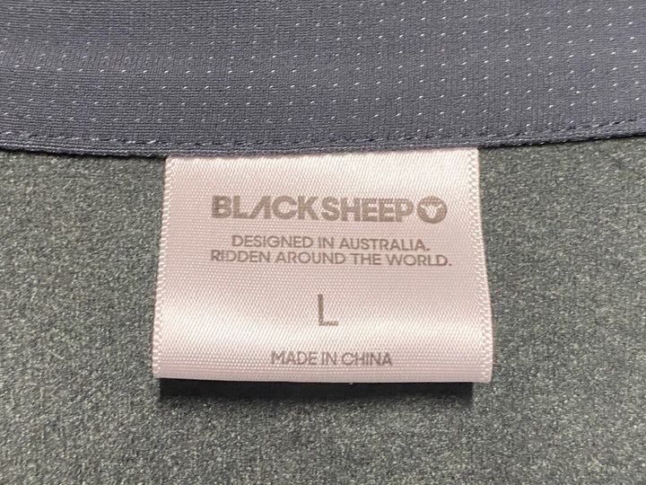 JM800 ブラックシープ BLACK SHEEP THERMAL JERSEY 長袖 サイクルジャージ グレー ピンク L 裏起毛
