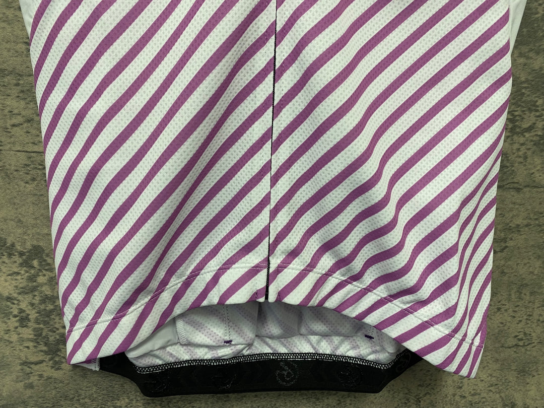 JV974 レリック reric Lotta Mens Standerd Jersey 半袖サイクルジャージ 白紫 M