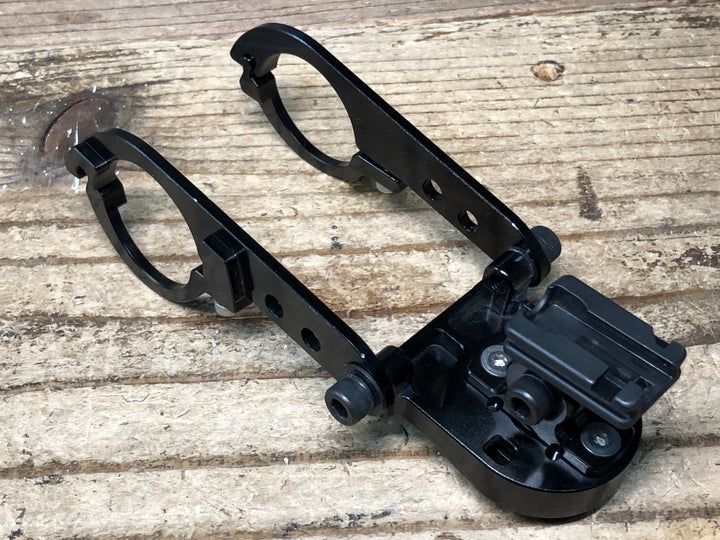 JN527 レックマウント REC-MOUNTS 両持ち サイコンマウント Φ31.8 ガーミン キャットアイ用ライトマウント付き