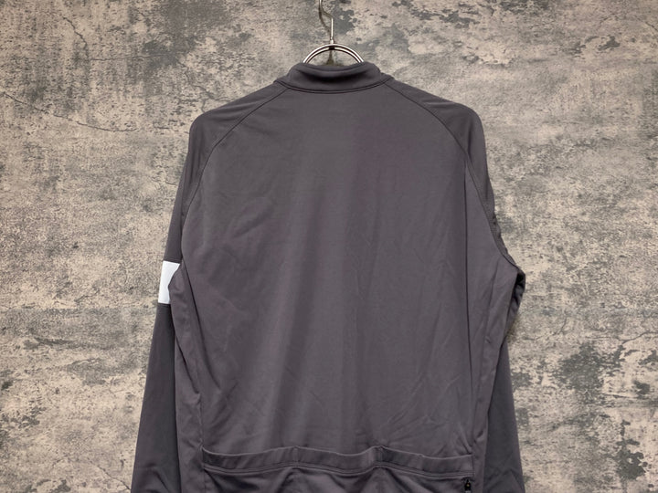 JV499 ラファ Rapha CORE LONG SLEEVE JERSEY 長袖 サイクルジャージ スモークブラウン L 裏起毛