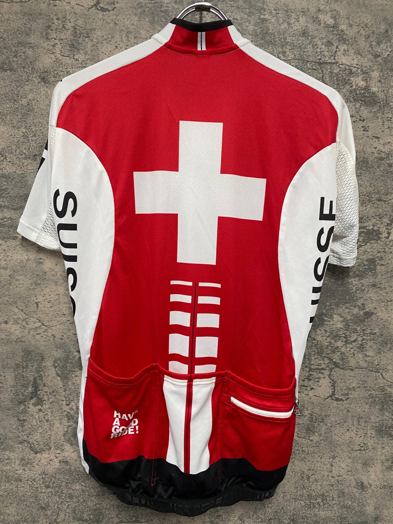 JU442 アソス ASSOS 半袖 サイクルジャージ SWISSカラー M 白赤 – BICI