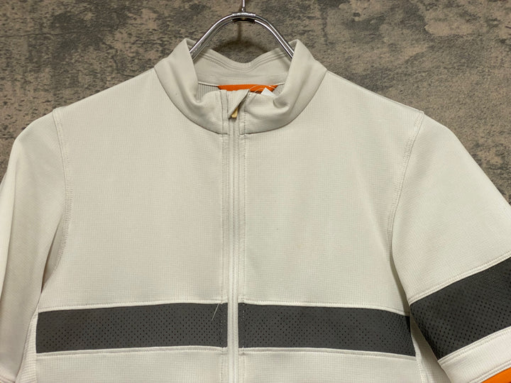 JU101 ラファ Rapha BREVET LIGHTWEIGHT JERSEY 半袖サイクルジャージ 白 サイズ不明