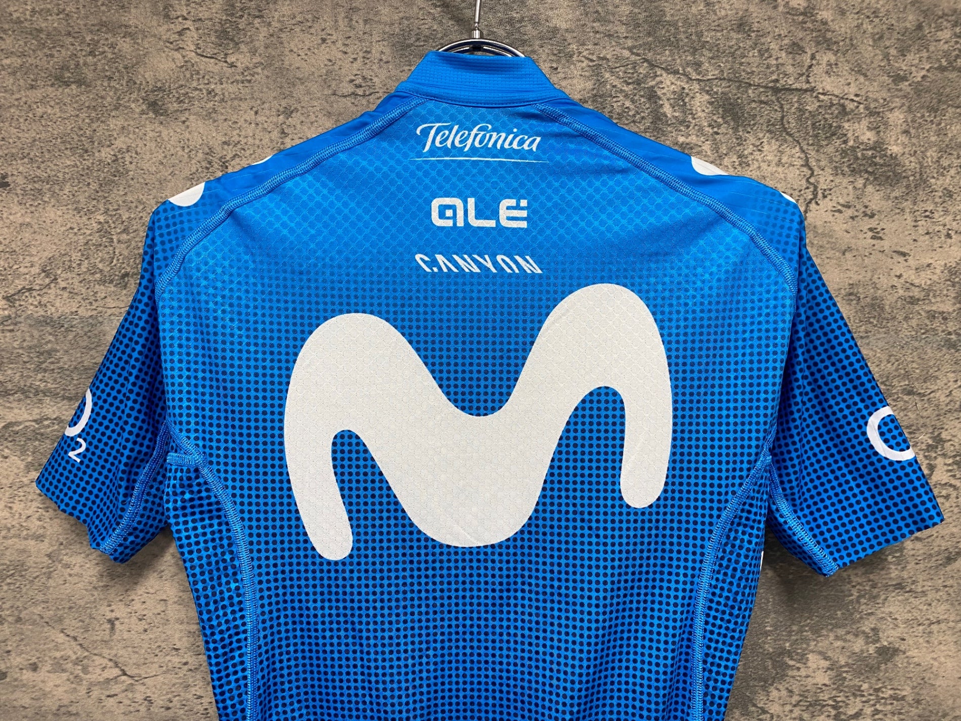 JP960 アレ ALE PR.R モビスター Movister 半袖サイクルジャージ 青 S