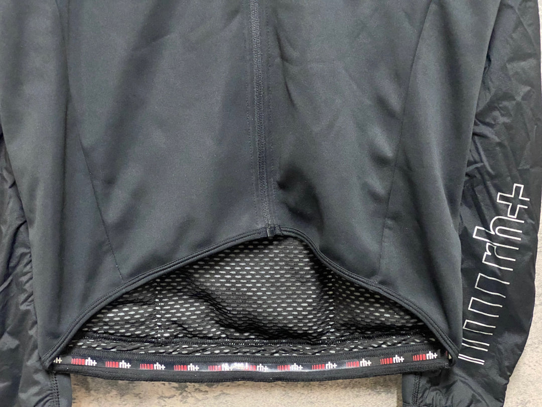 JQ084 rh+ 長袖 サイクルジャケット 黒 M 裏起毛