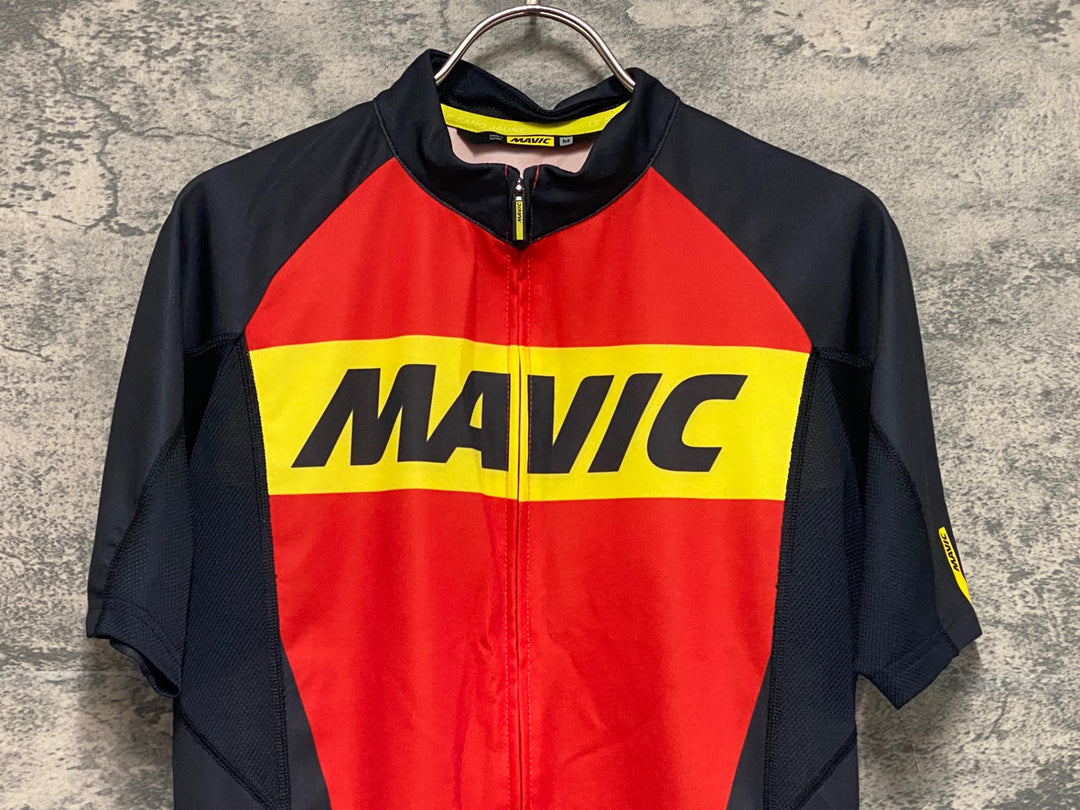 KF180 マヴィック MAVIC 半袖 サイクルジャージ 赤 黒 M