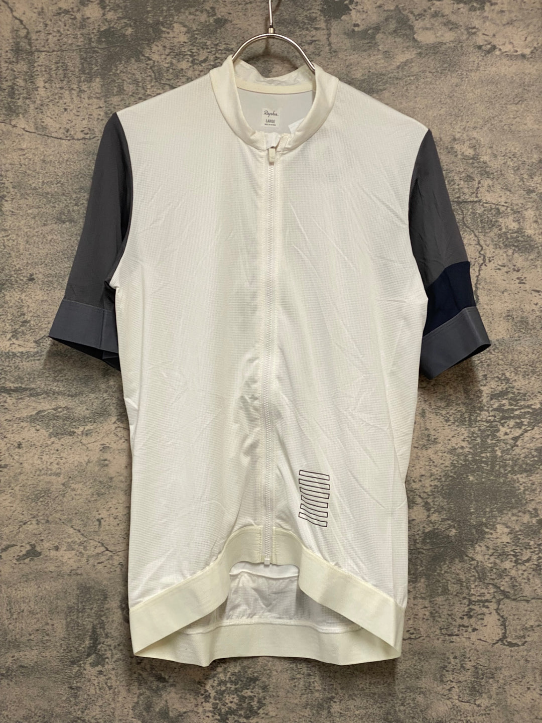 JY684 ラファ Rapha PRO TEAM TRAINING JERSEY 半袖 サイクルジャージ 白 グレー L