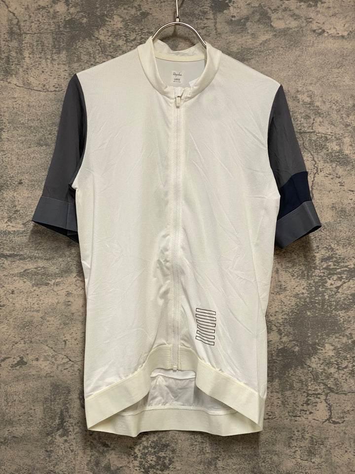 JY684 ラファ Rapha PRO TEAM TRAINING JERSEY 半袖 サイクルジャージ 白 グレー L