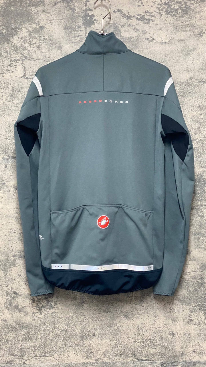 KD018 カステリ CASTELLI ロッソコルサ ROSSO CORSA PERFETTO 長袖 サイクルジャケット S GORE-TEX INFINIUM ※タバコ臭