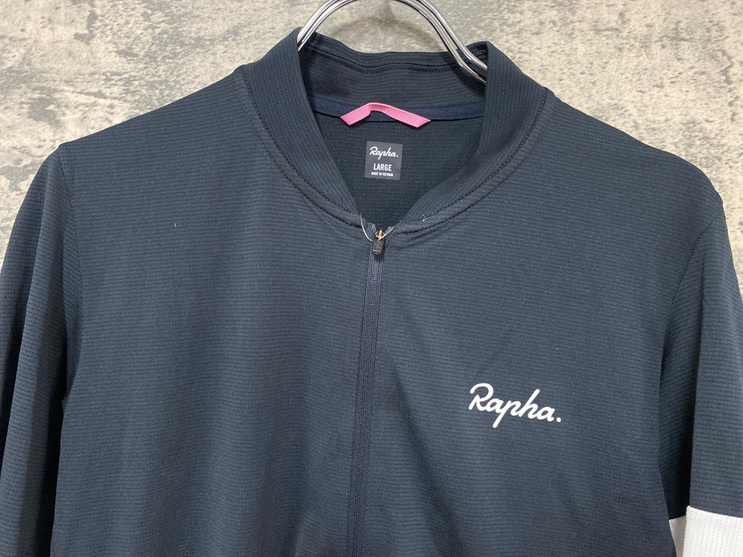 JI368 ラファ Rapha CLASSIC FLYWEIGHT JERSEY サイクルジャージ 黒 L