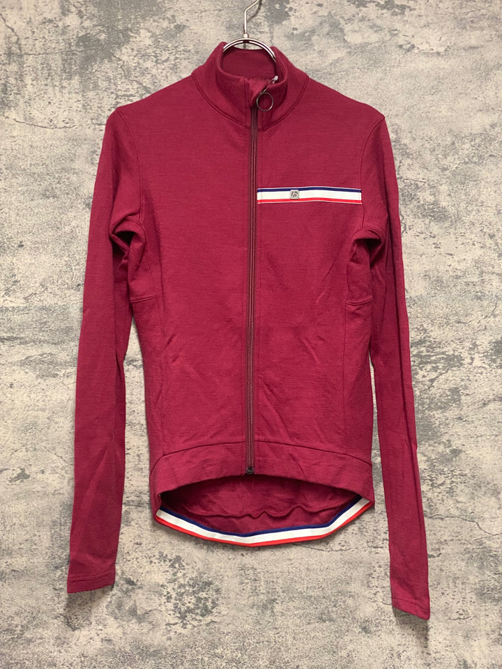 JX661 ボントレガー BONTRAGER CLASSIQUE THERMAL JERSEY 長袖 サイクルジャージ 赤 レディース XS 裏起毛
