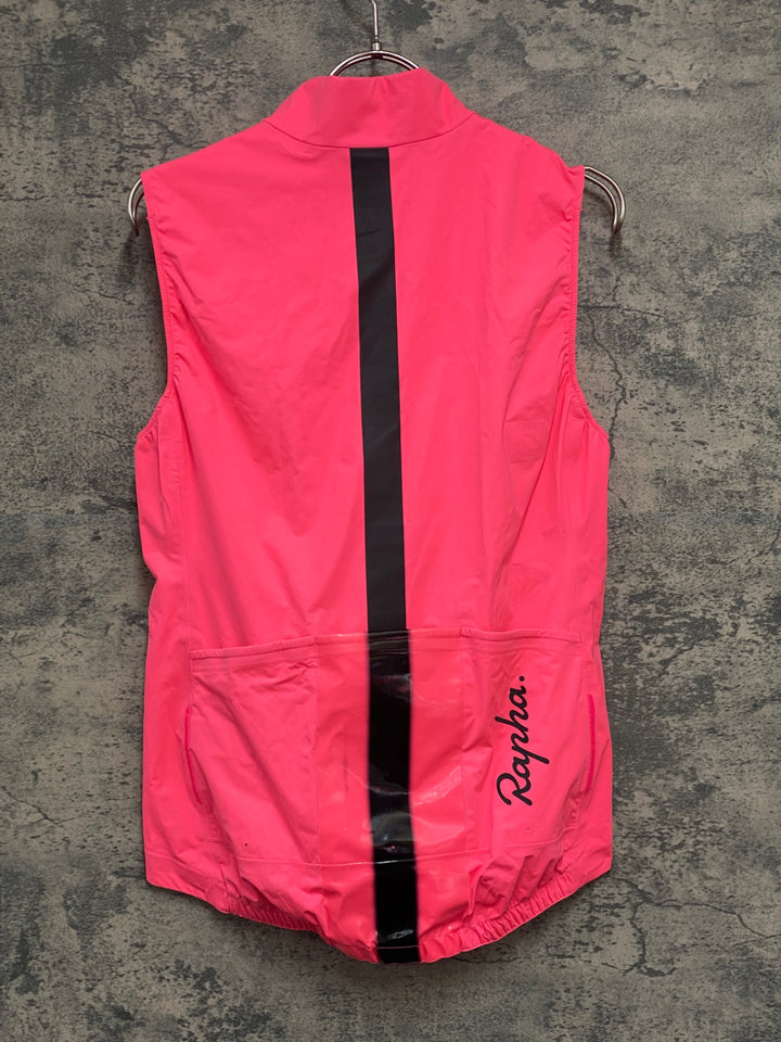 JY095 ラファ Rapha SOUPLESS LIGHTWEIGHT RAIN GILET サイクルベスト ジレ ピンク S