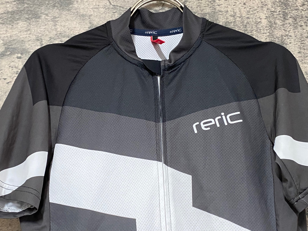 KJ369 レリック reric 半袖 サイクルジャージ 黒 白 グレー M