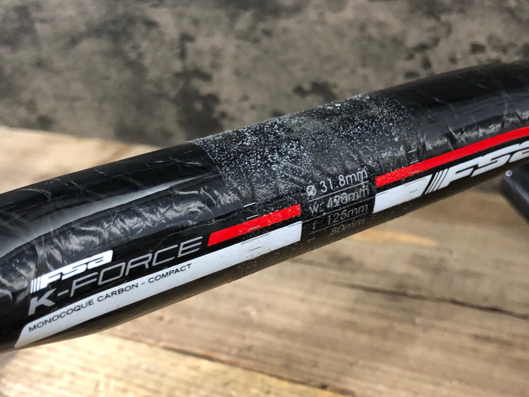 KJ374 FSA K-FORCE エルゴハンドル カーボン ドロップハンドル エンド部C-C420mm