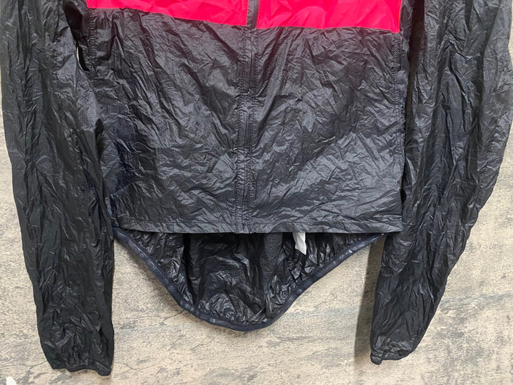 KQ562 ラファ Rapha BREVET FLYWEIGHT WIND JACKET 長袖 ウインドブレーカー 黒 S パッカブル
