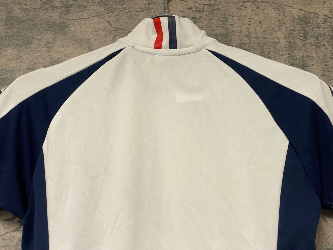KJ963 ルコックスポルティフ le coq sportif 半袖 サイクルジャージ 白赤 M
