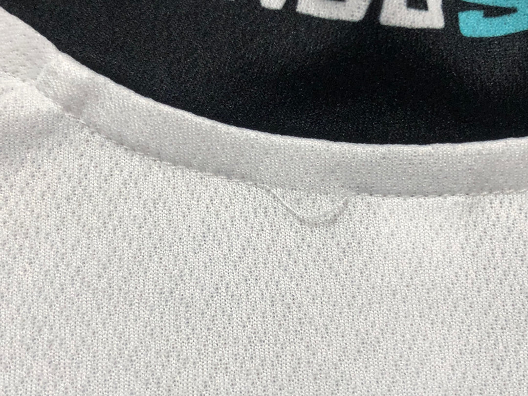 KD680 アソス ASSOS 半袖 サイクルジャージ 白 黒 L ※背面ポケット穴空き