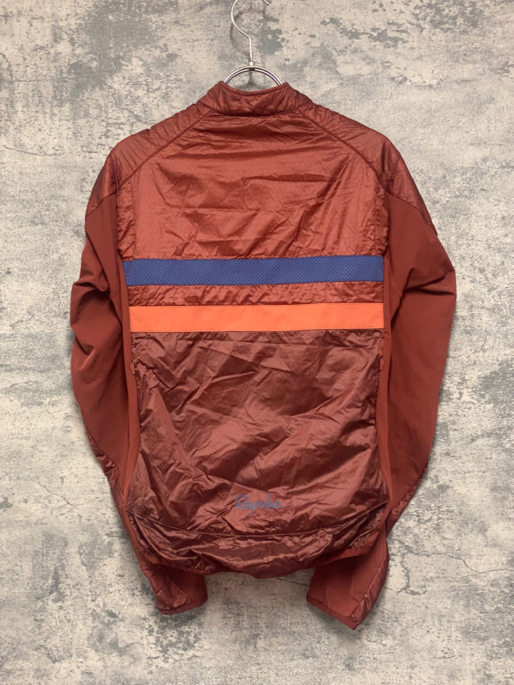 KE379 ラファ Rapha BREVET INSULATED JACKET 長袖 サイクルジャケット XS レッドブラウン