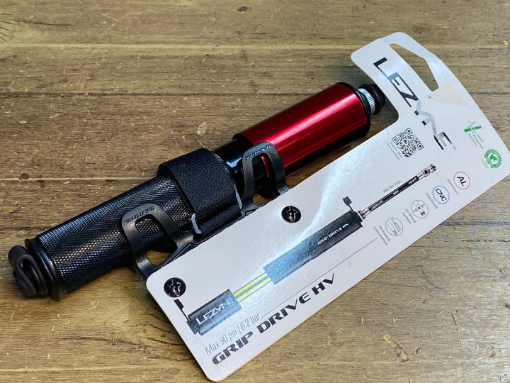 JO841 レザイン LEZYNE GRIP DRIVE HV 携帯空気入れ 赤 黒