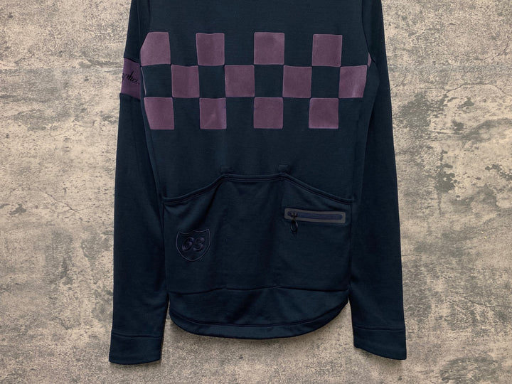 JJ039 ラファ Rapha Classic 長袖 サイクルジャージ S ブラック ほつれ