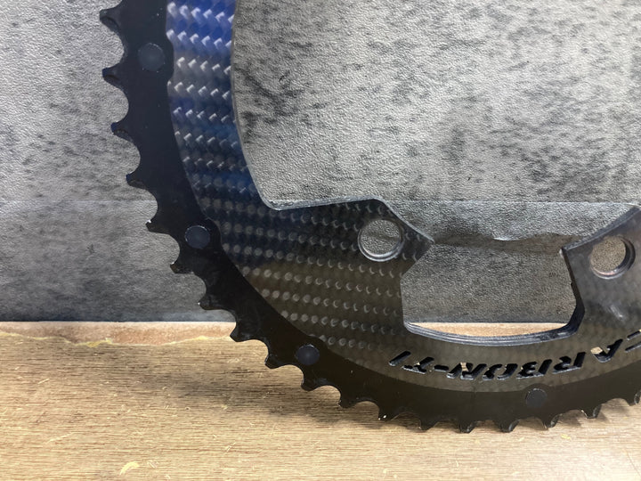 KN570 カーボンチ CARBON-TI X-CarboRing 107PCD X-AXS 4arm アウターチェーンリング 50T