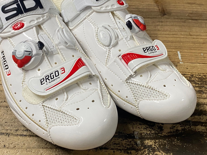 KI021 SIDI エルゴ カーボン ERGO3 CARBON ビンディングシューズ 白 EU44