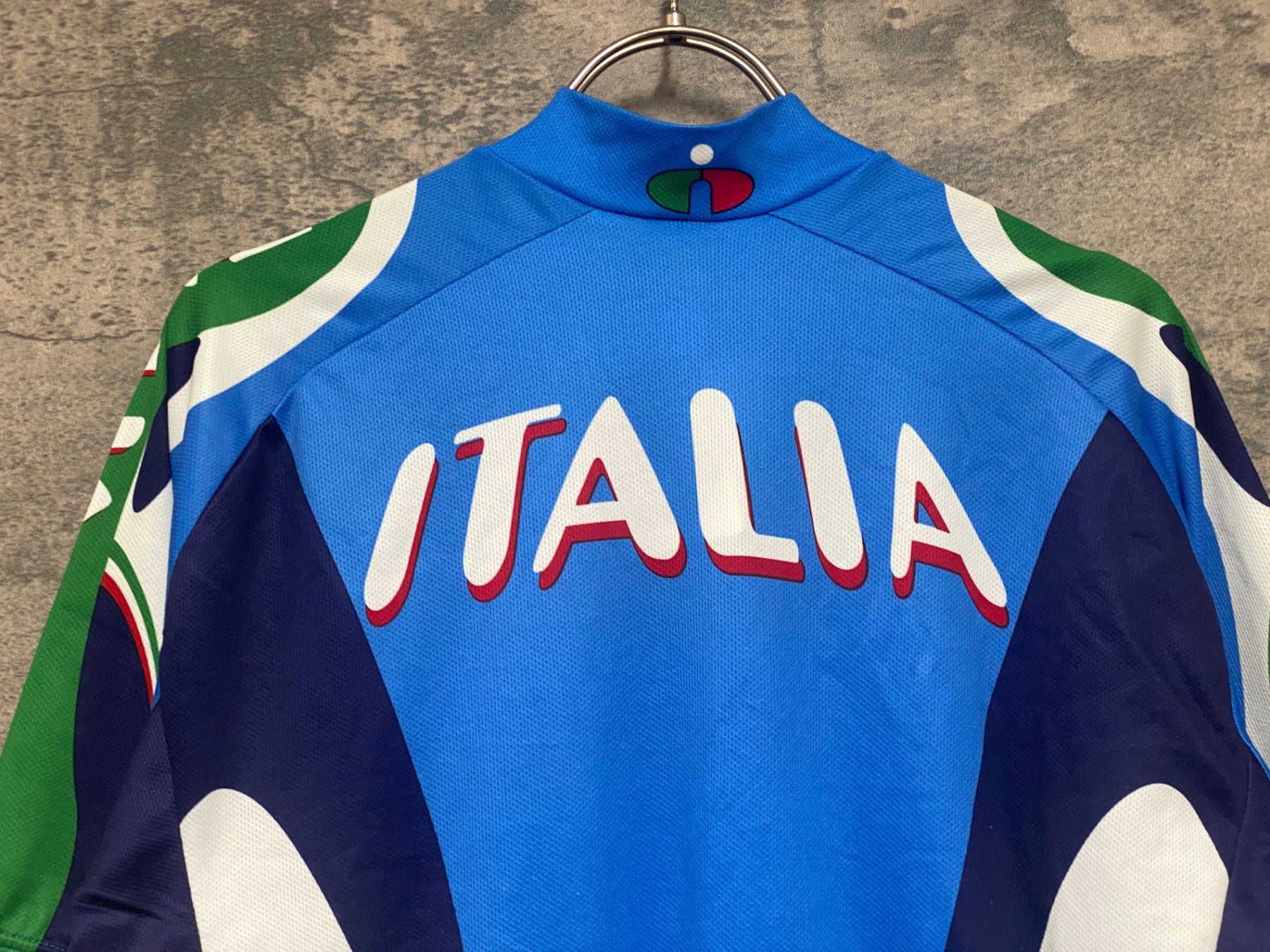 KE533 カステリ Castelli 半袖 サイクルジャージ 青 白 M ヴィンテージ