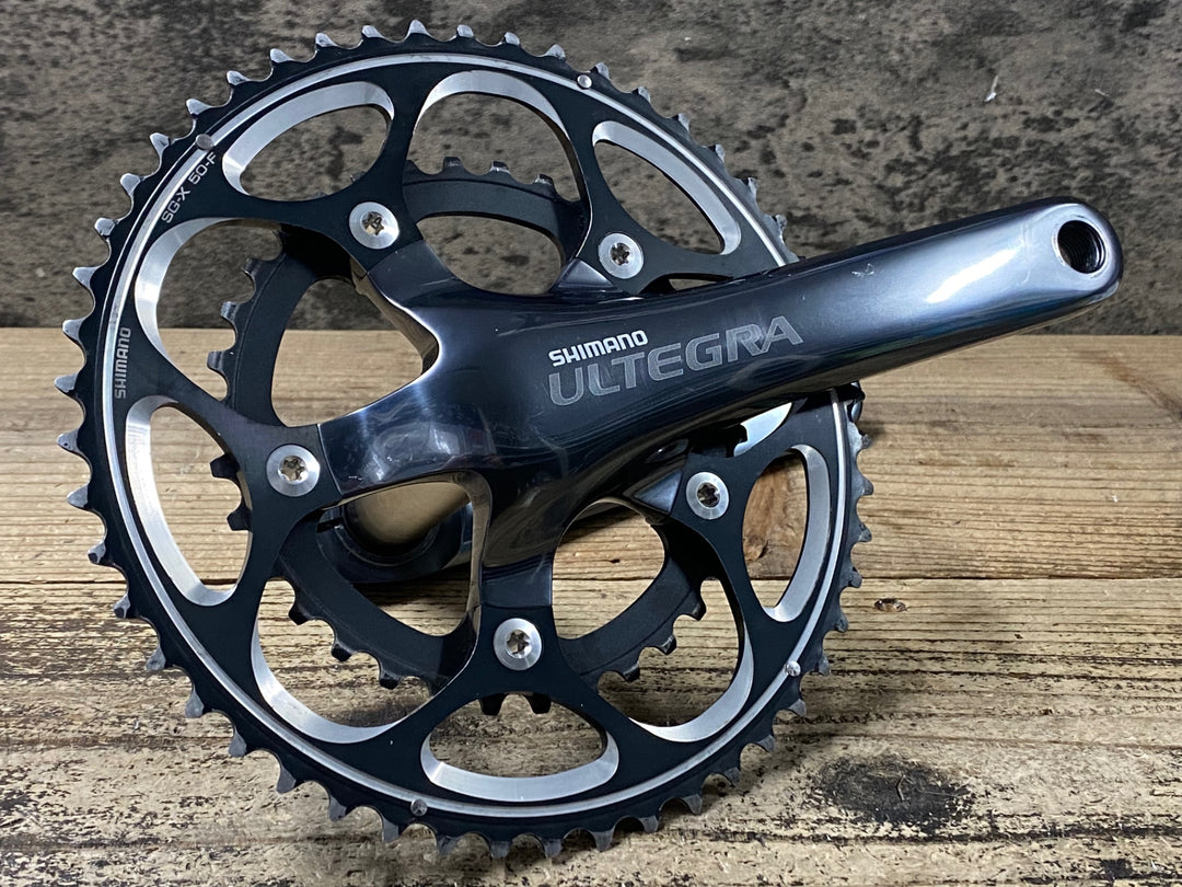 JO944 シマノ SHIMANO アルテグラ ULTEGRA FC-6650 クランクセット 50/34T 165mm ※クランクキャップ欠品