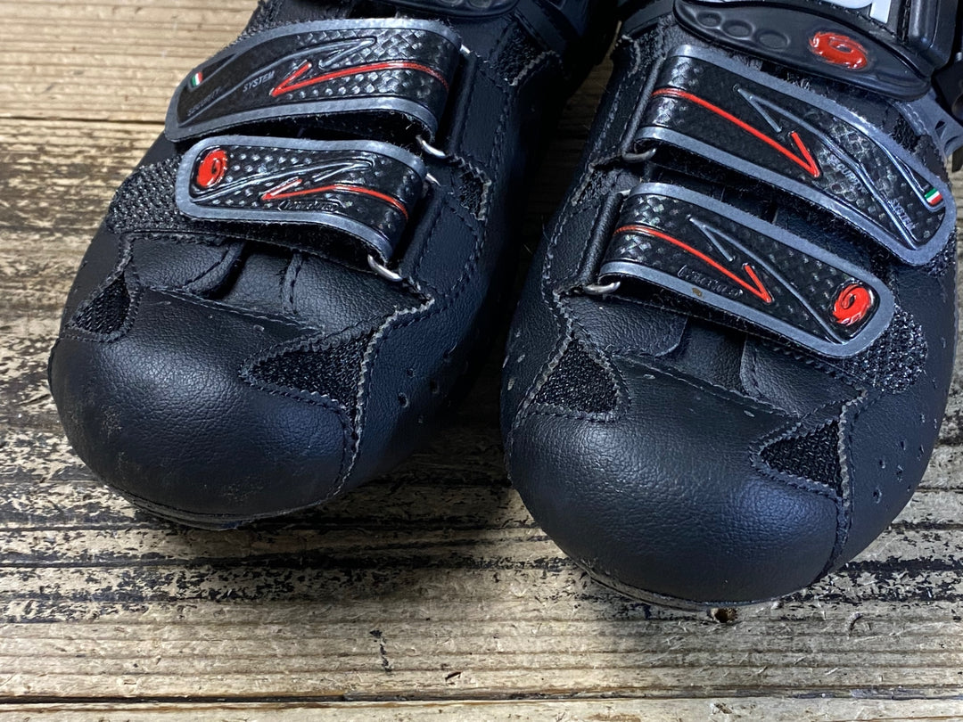 JQ232 シディ SIDI SCARPE GENIUS 5FIT CARBON ビンディングシューズ 3穴 黒 EU40