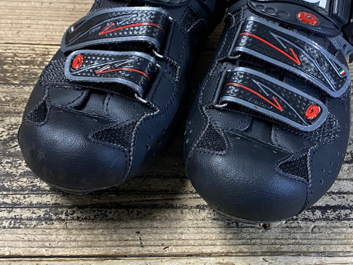 JQ232 シディ SIDI SCARPE GENIUS 5FIT CARBON ビンディングシューズ 3穴 黒 EU40