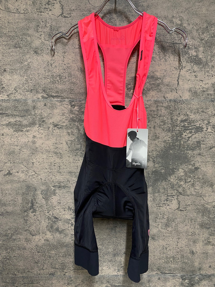 JE263 ラファ Rapha SOUPLESSE BIBS Ⅱ REGULAR ビブショーツ ブラック ピンク レディース XXS