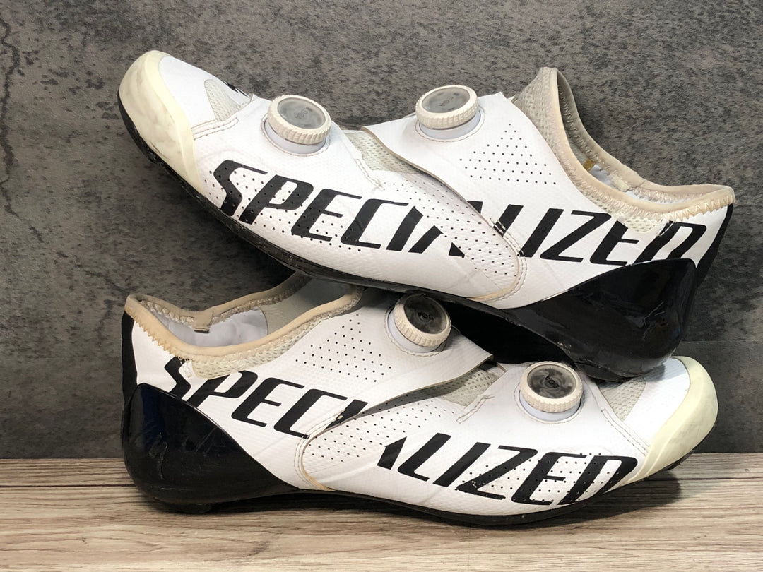 JS596 スペシャライズド SPECIALIZED S-WORKS Ares BOA ビンディングシューズ 3穴 EU42 白 SL FOOTBED インソール