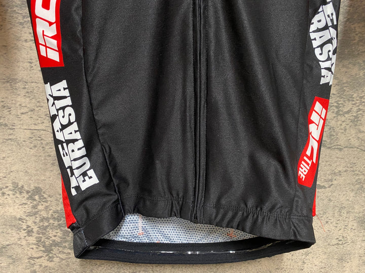 JS444 ウェイブワン WAVE ONE 半袖 サイクルジャージ 赤 黒 M Team Eurasia