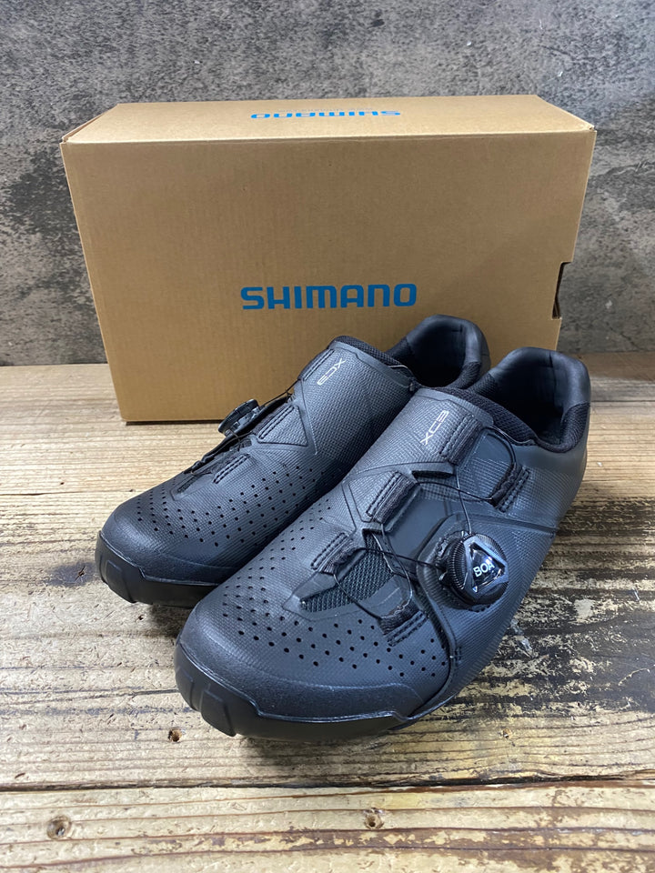 KB191 シマノ SHIMANO XC3 WIDE SH-XC300M L01 E ビンディングシューズ 2穴 BOA 黒 EU41