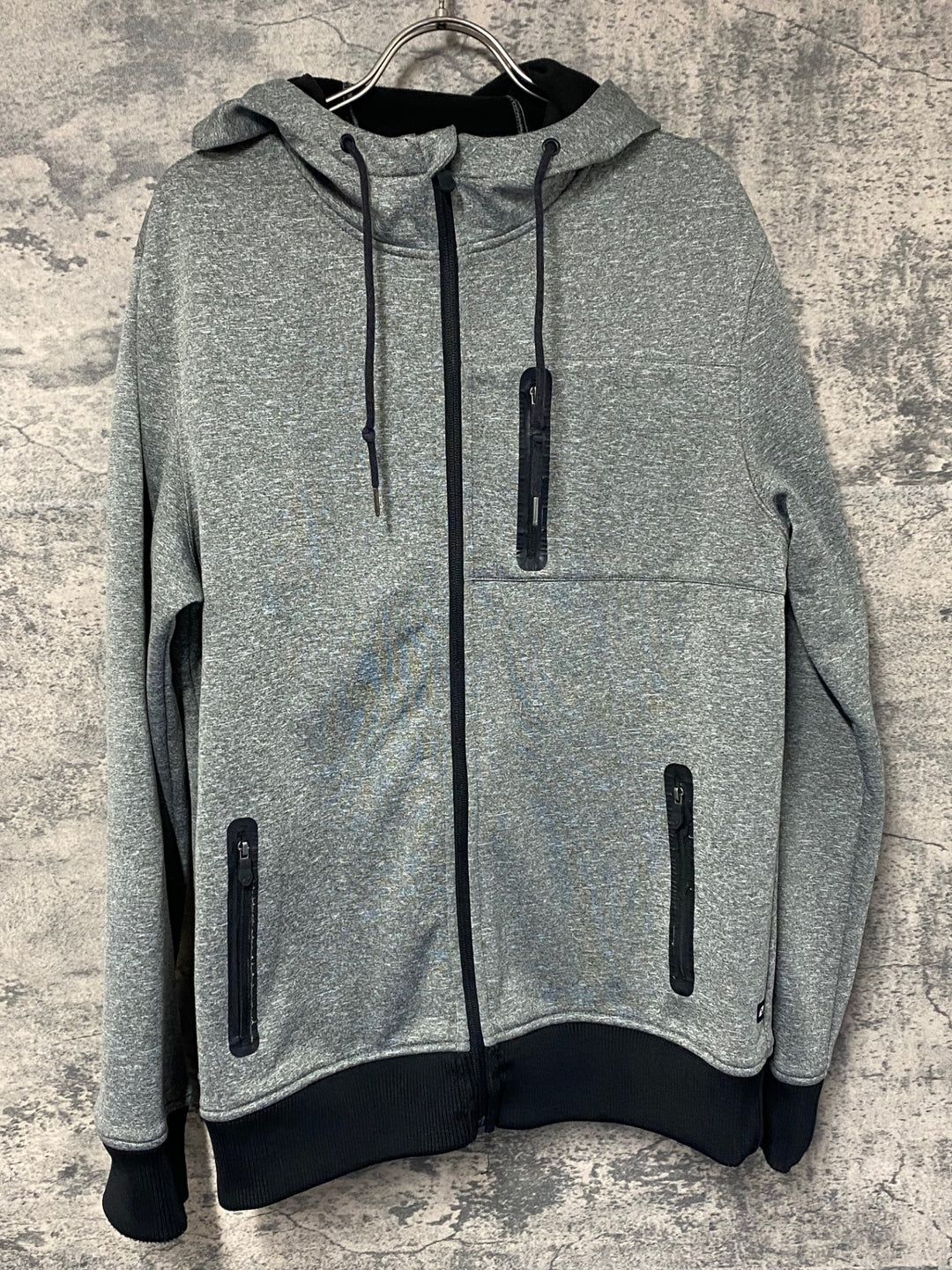 JK241 ONE INDUSTRIES 裏起毛 フーディジャケット グレー S