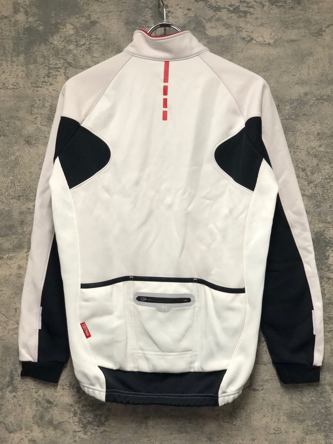 KN005 パールイズミ PEARL iZUMi 長袖 サイクルジャージ 白 M 裏起毛 WINDBREAK