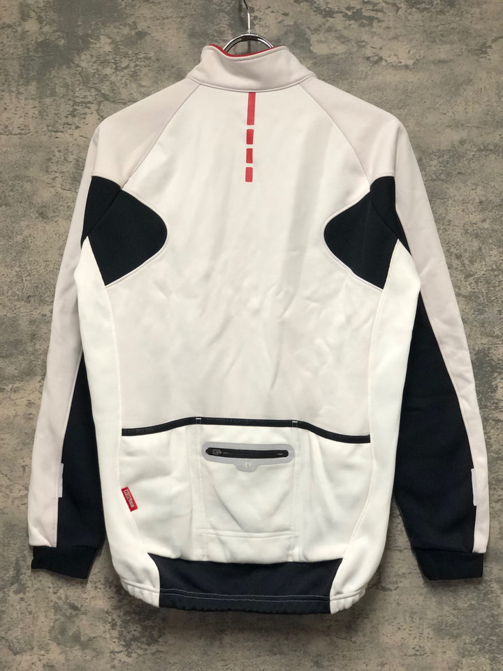 KN005 パールイズミ PEARL iZUMi 長袖 サイクルジャージ 白 M 裏起毛 WINDBREAK