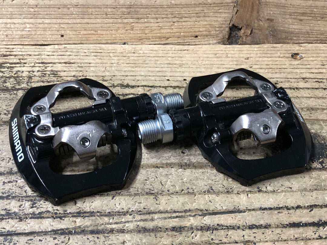 JW342 シマノ SHIMANO PD-A530 ビンディングペダル 片面フラット SPD 黒