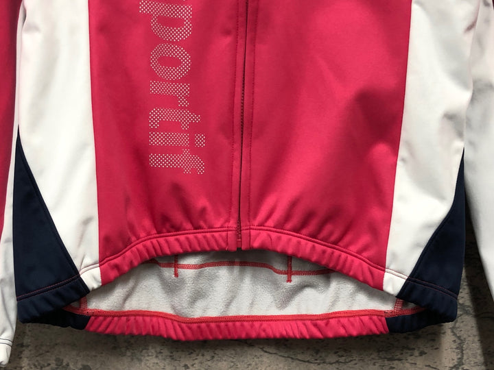 JF467 ルコックスポルティフ le coq sportif 長袖サイクルジャケット ピンク L 裏起毛 レディース